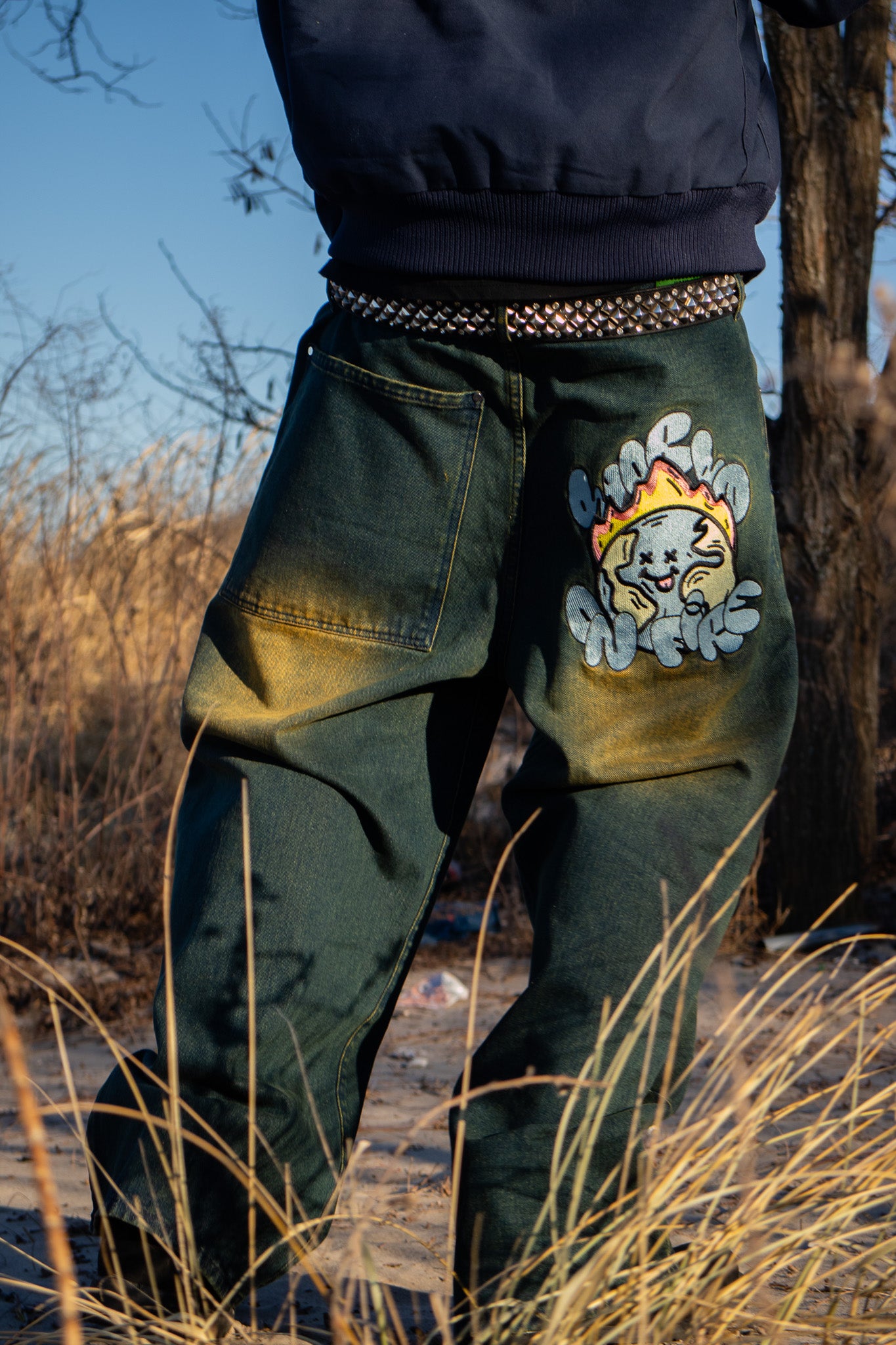 World On Fire V2 Denim