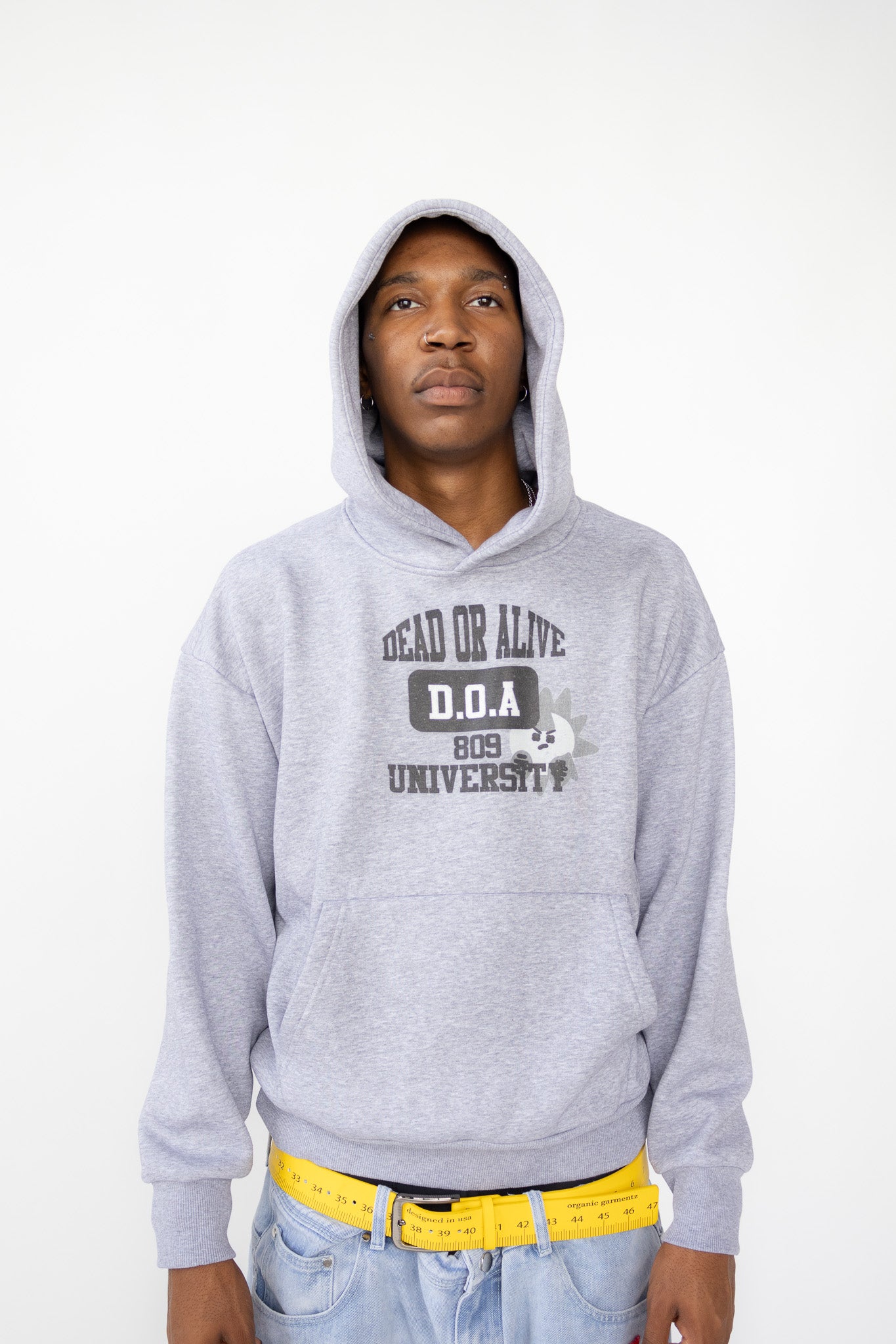 Grey Cosmos College Hoodie