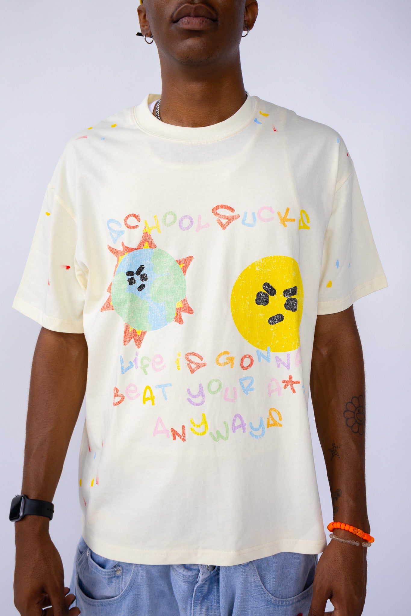 School Sucks Paint Splatter T-Shirt