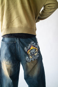 World On Fire V2 Denim