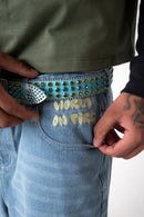 World on Fire Denim Jorts