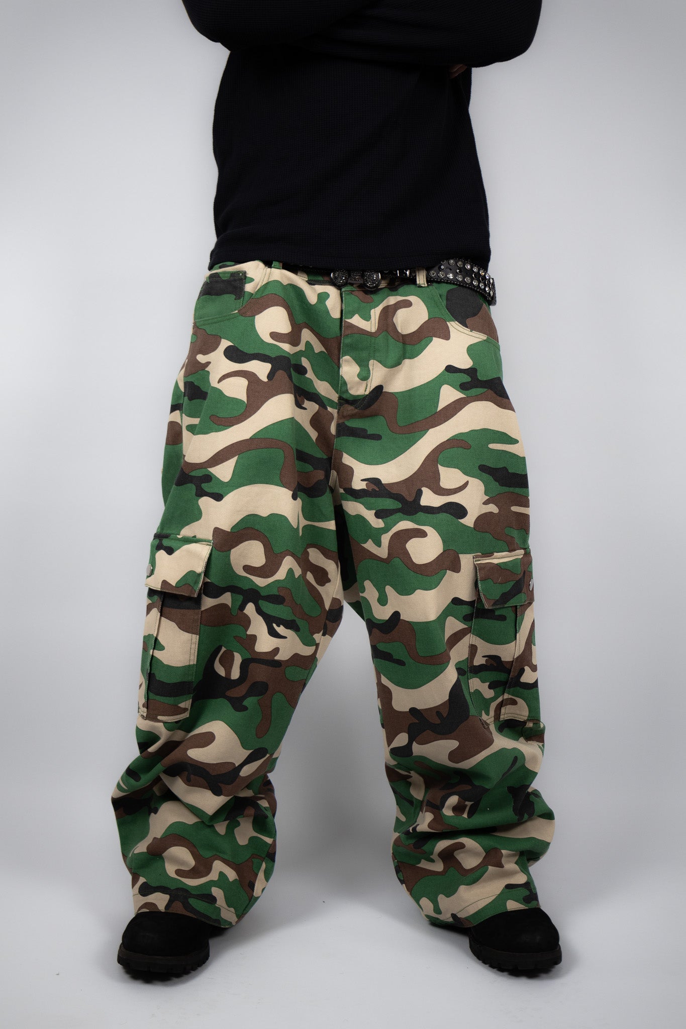 Camo Cargo World on Fire Denim