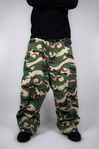 Camo Cargo World on Fire Denim