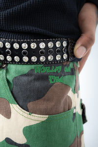 Camo Cargo World on Fire Denim