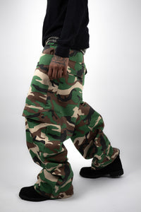 Camo Cargo World on Fire Denim