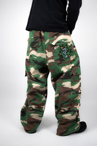 Camo Cargo World on Fire Denim