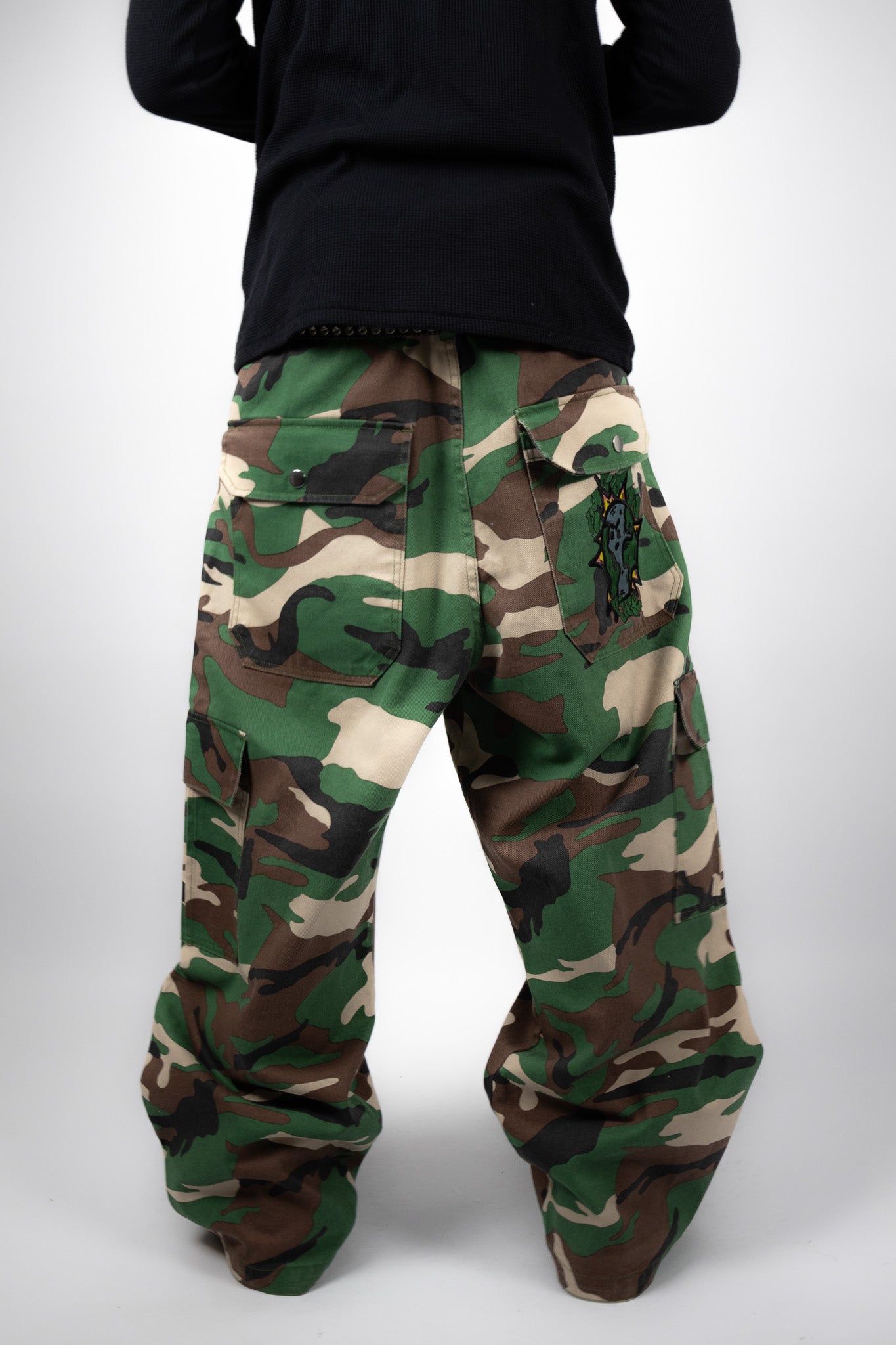 Camo Cargo World on Fire Denim