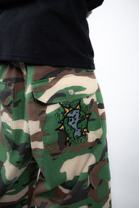 Camo Cargo World on Fire Denim