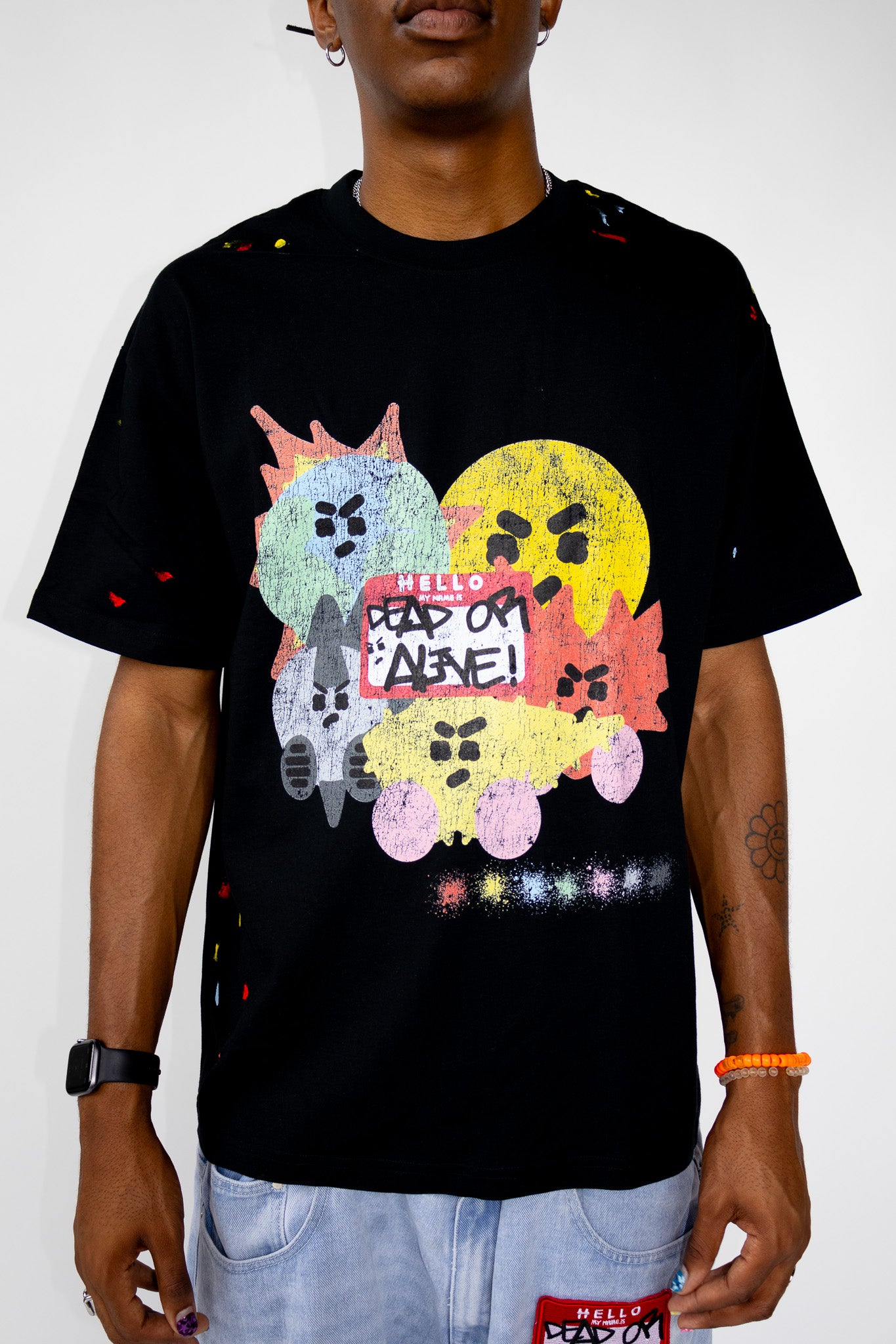 Hello My Name Is Paint Splatter T-Shirt